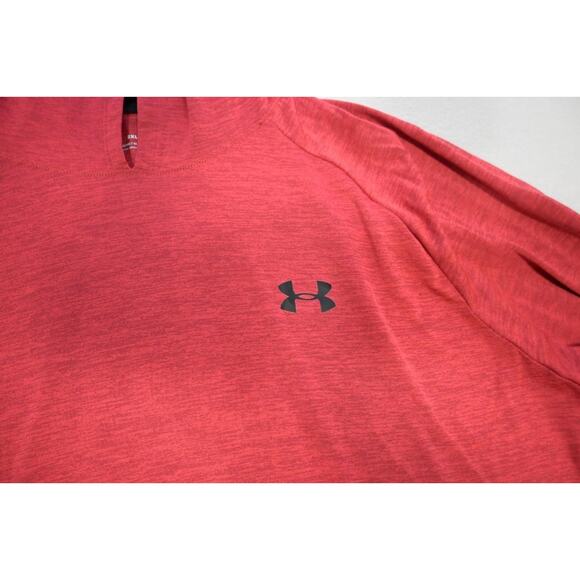 Under Armour Hoodie Red Thin Pull Over Athletic Sweatshirt Mens Sz 2XL XXL - Picture 7 of 10